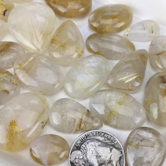 Golden Rutile Quartz Cabochons