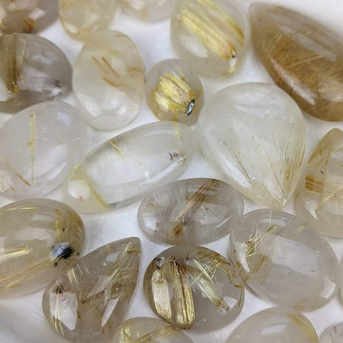 Golden Rutile Quartz Cabochons