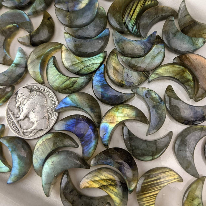 Labradorite Crescent Moons